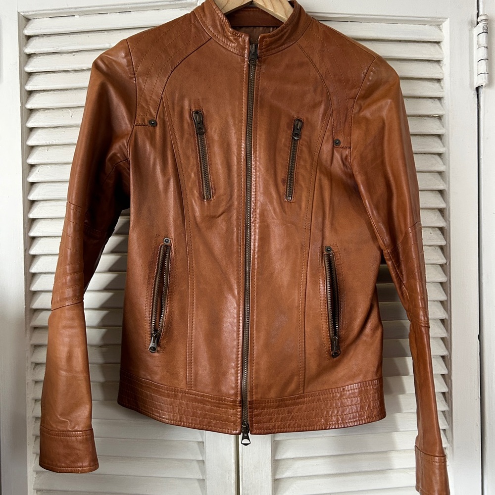 Women’s Italian Brown Leather Jacket